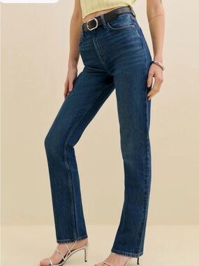 Reformation Jax Stretch High Rise Straight Jeans